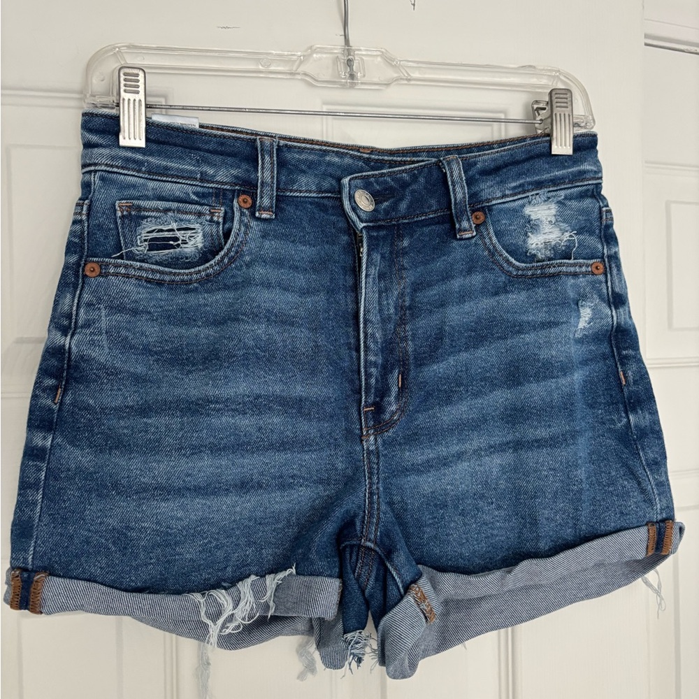 American Eagle Outfitters Distressed Blue Jean Shorts